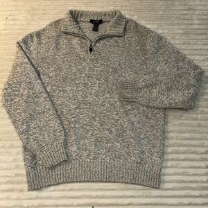 Giorgiolini Sweater Men L Wool  Cashmere Blend 1/4 Zip Made in Italy Pullover‎
